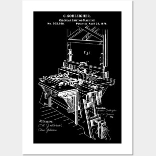 Circular Saw Machine 1878 Patent Posters and Art